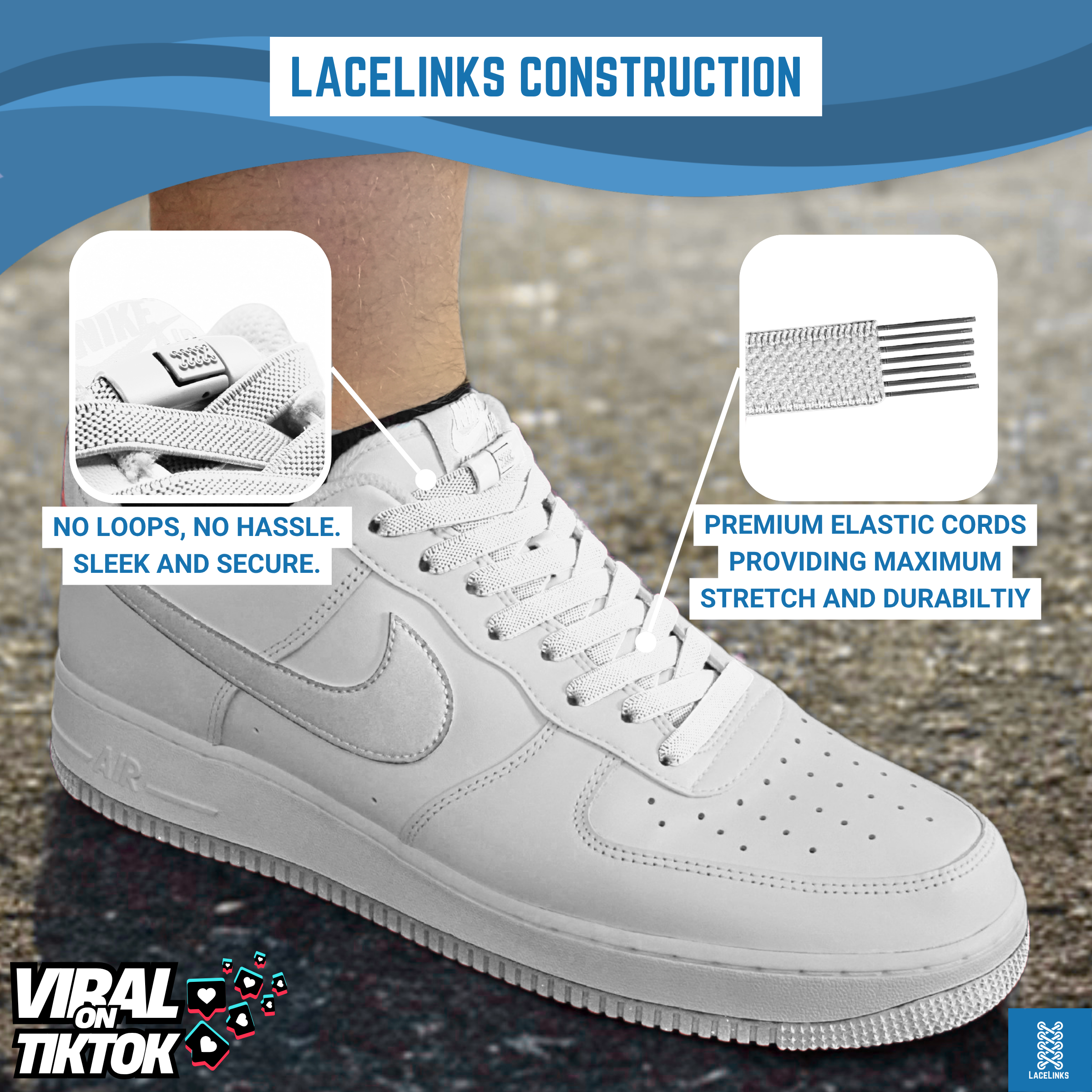 Flat Elastic Shoelaces