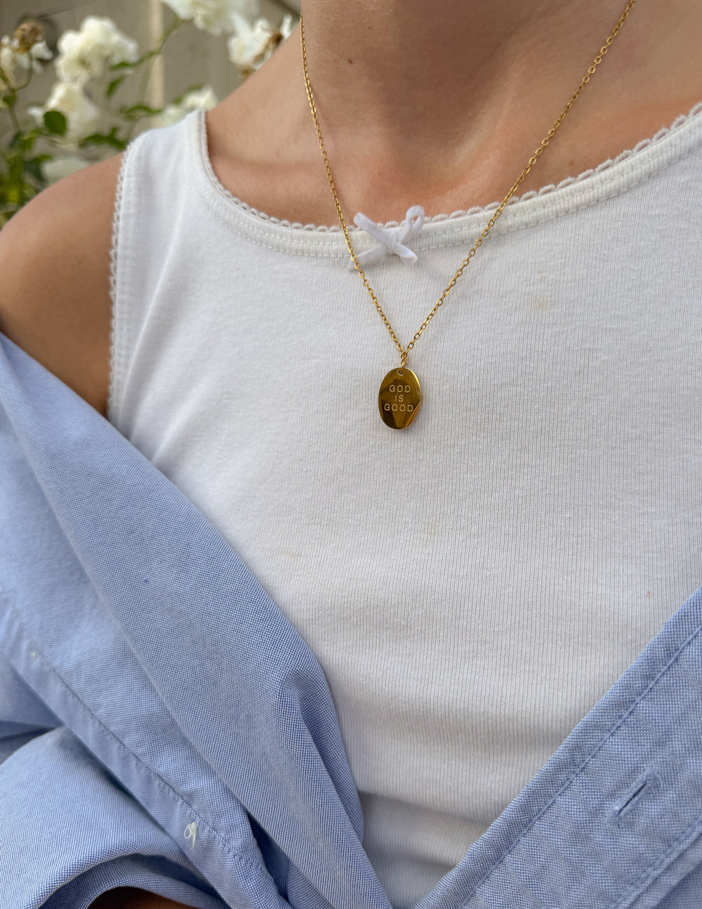 Wildflower Oval Link Necklace